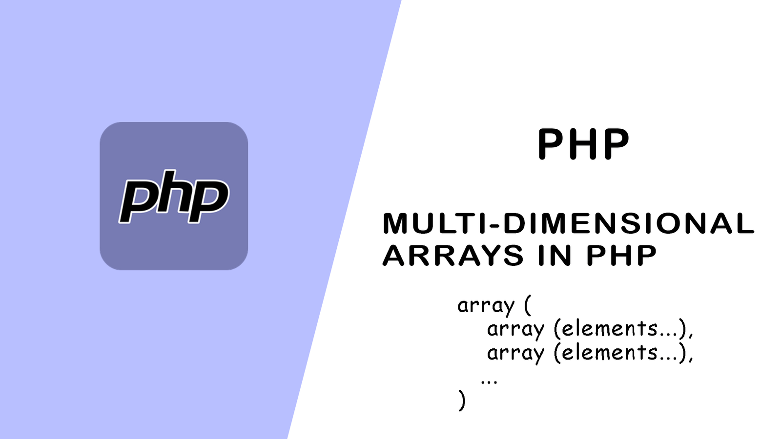 Multi-Dimensional Arrays in Php