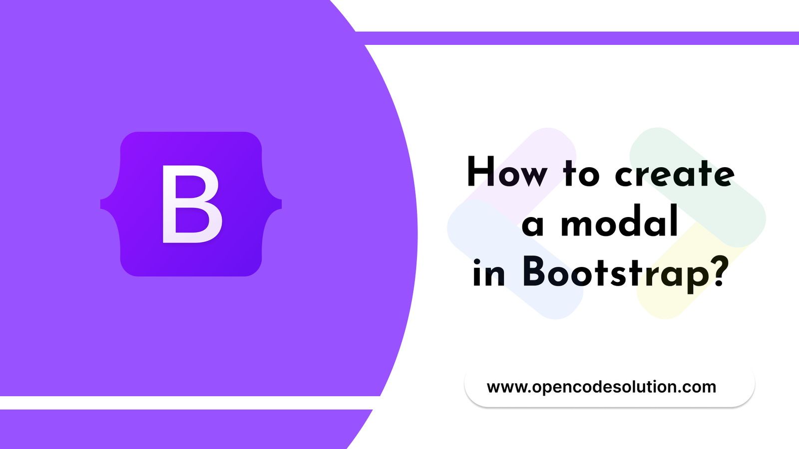How to create a modal in Bootstrap?